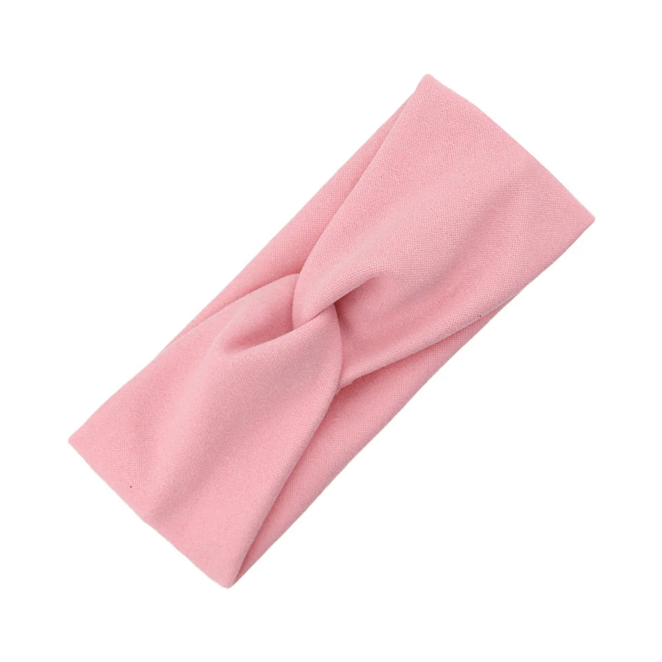 Solid Ribbed Baby Headbands Knotted Hair Tied Hairbands Faux Cashmere Wide Headwear Headwraps Kids Boys Girls Hair Accessories