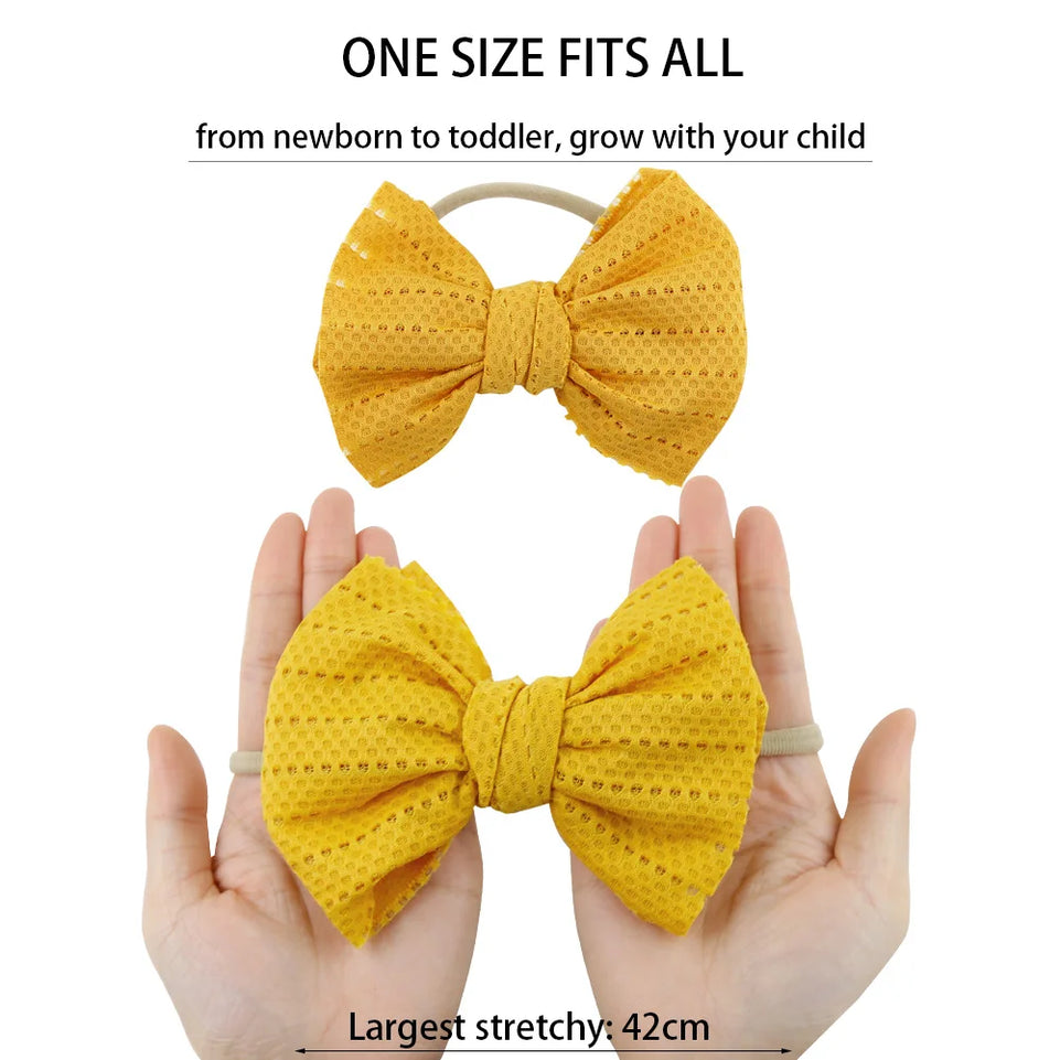2Pcs/Card Daisy Baby Sunglasses Eyelet Bow Headband Set Elastic Nylon Hair Bands Seaside Sun Glasses Kids Headwear