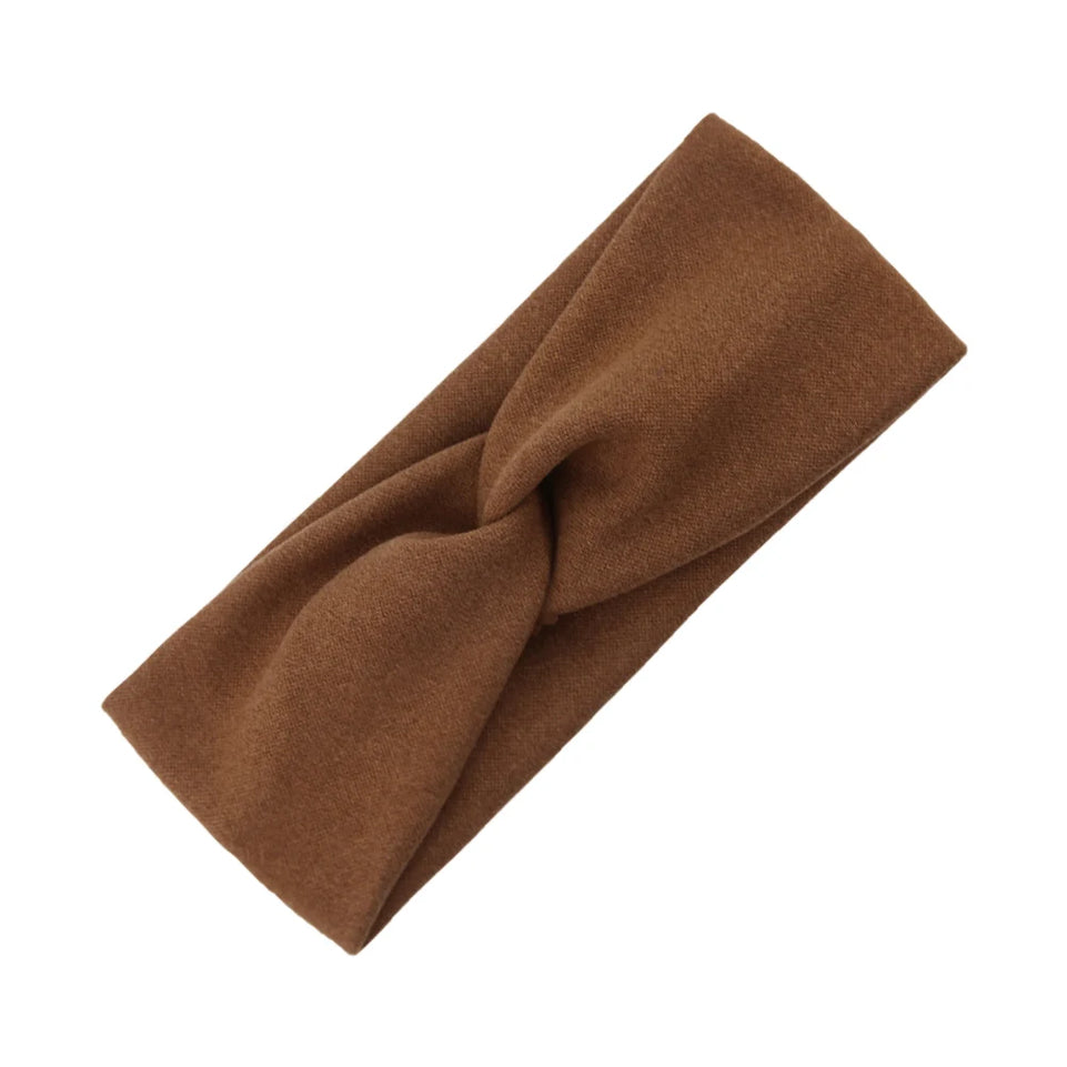 Solid Ribbed Baby Headbands Knotted Hair Tied Hairbands Faux Cashmere Wide Headwear Headwraps Kids Boys Girls Hair Accessories