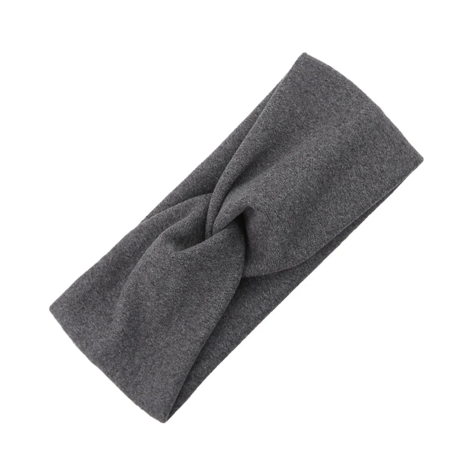 Solid Ribbed Baby Headbands Knotted Hair Tied Hairbands Faux Cashmere Wide Headwear Headwraps Kids Boys Girls Hair Accessories