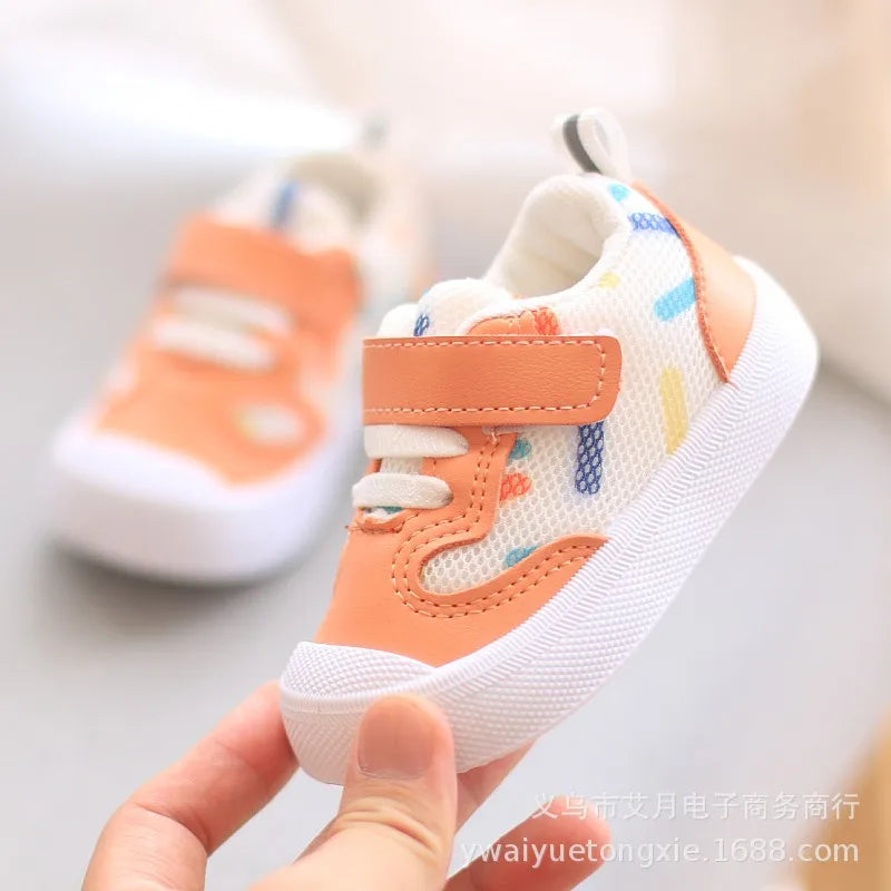 Baby Shoes Mesh Breathable Sneakers Newborn Boys Girls Soft Sole Anti-slip First Walker Infant Toddler Tennis Shoes Zapatos Bebe