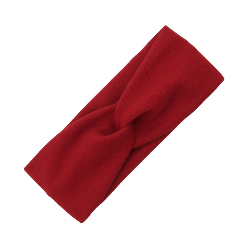 Solid Ribbed Baby Headbands Knotted Hair Tied Hairbands Faux Cashmere Wide Headwear Headwraps Kids Boys Girls Hair Accessories