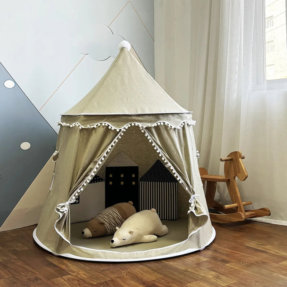 Children Teepee Tent Game House Indoor Baby Game Portable Princess Castle Small House Mongolian Birthday Outdoor Fun Toy Tents