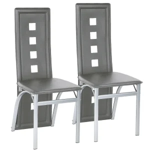 Set of 2 Chairs dining room-fililcuir-contemporary Style-42*42.5 * cm