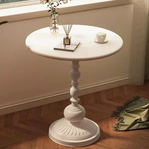 Nordic Coffee Table Sofa Side Table Vintage Metal Corner Round Table Bedside Reading Desk Furniture Living Room Decoration