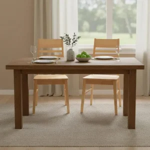 Ensemble de chaises de salle à manger – Style minimaliste moderne avec structure en bois d'hévéa massif et dossier ergonomique